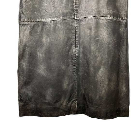 HUGO BOSS DISTRESSED LEATHER SLEEVELESS EMBROIDERED FITTED SHEATH MINI DRESS - Picture 10 of 15